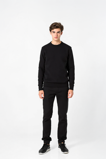 PANAHORSE Düz Örme Yaka Kazak