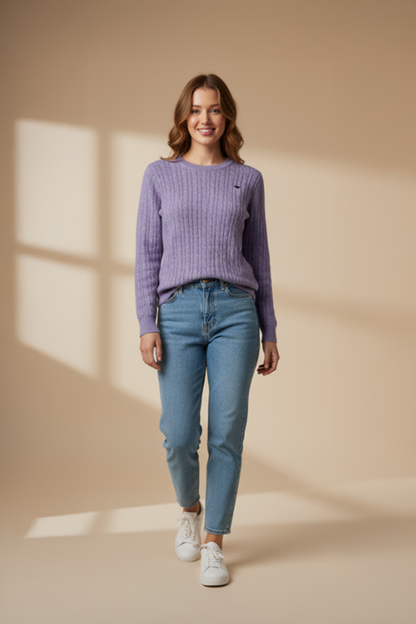 PANAHORSE İnce Saç Örme Bayan Yaka Kazak