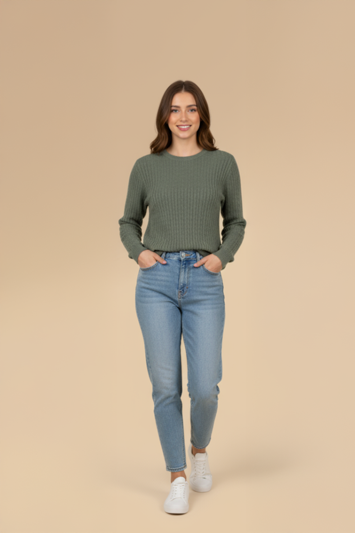 PANAHORSE İnce Saç Örme Bayan Yaka Kazak