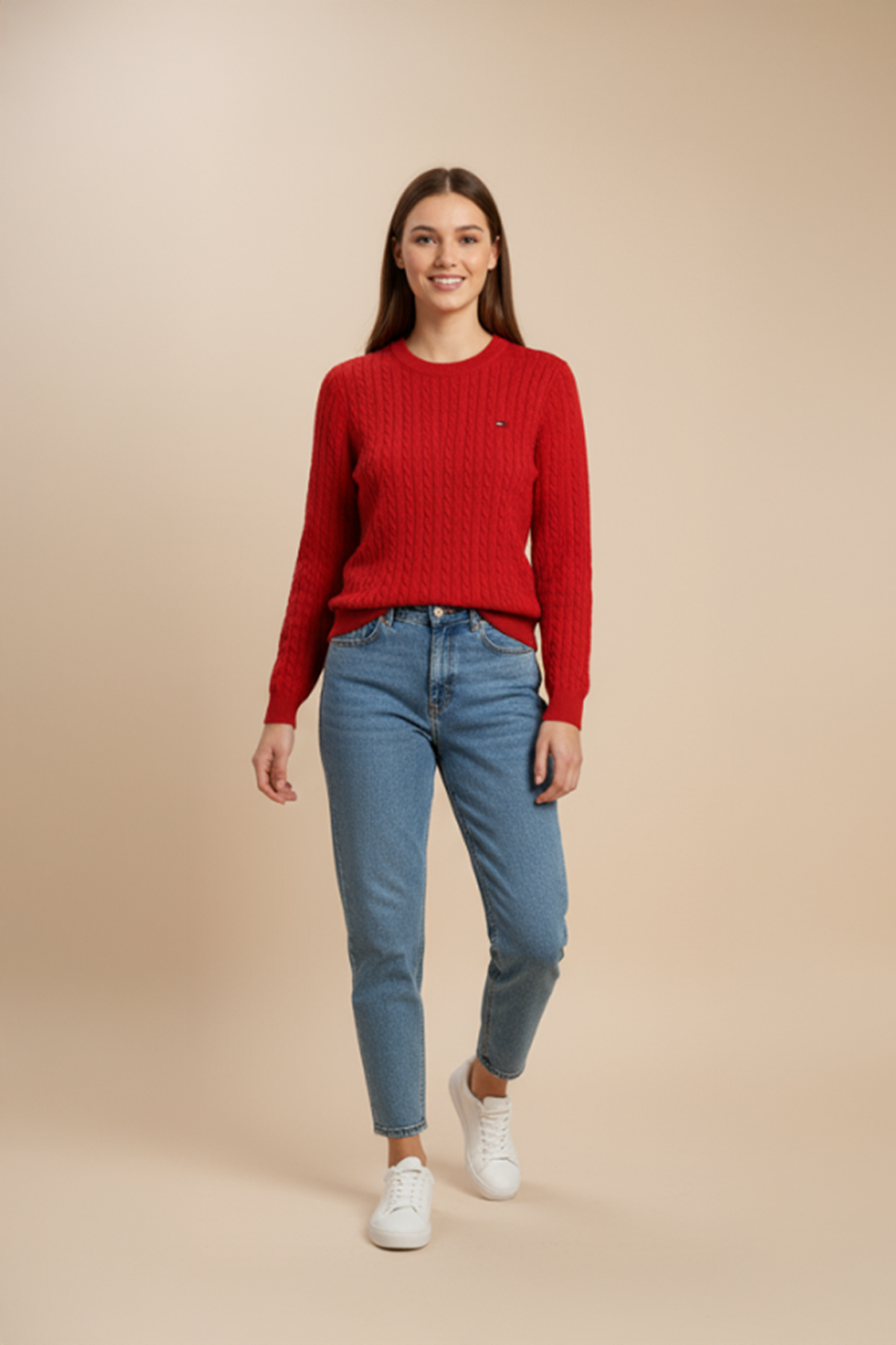 PANAHORSE İnce Saç Örme Bayan Yaka Kazak