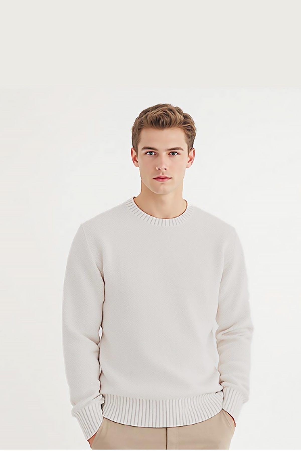 PANAHORSE Düz Örme Yaka Kazak