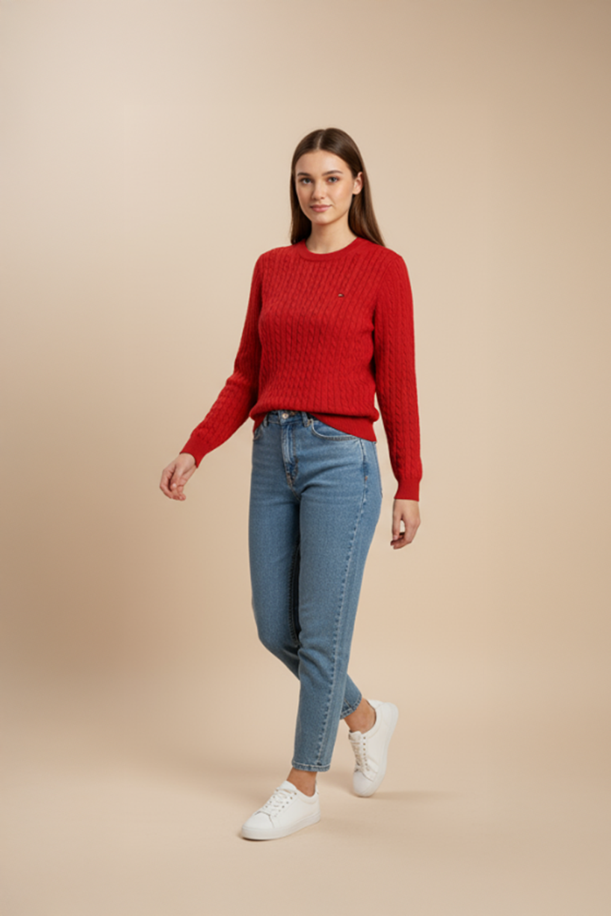 PANAHORSE İnce Saç Örme Bayan Yaka Kazak