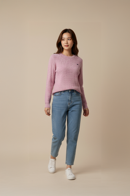 PANAHORSE İnce Saç Örme Bayan Yaka Kazak