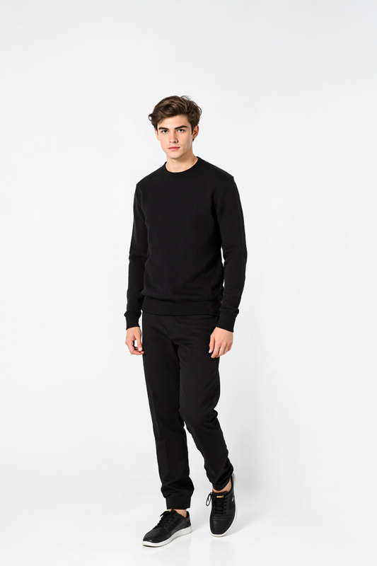 PANAHORSE Düz Örme Yaka Kazak