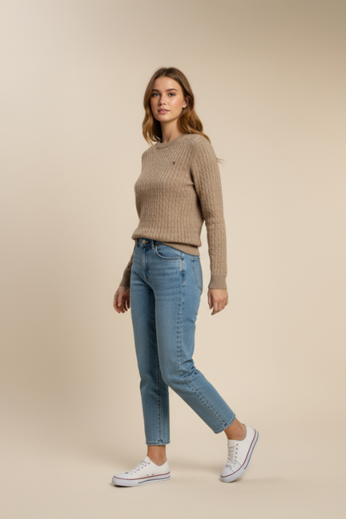 PANAHORSE İnce Saç Örme Bayan Yaka Kazak